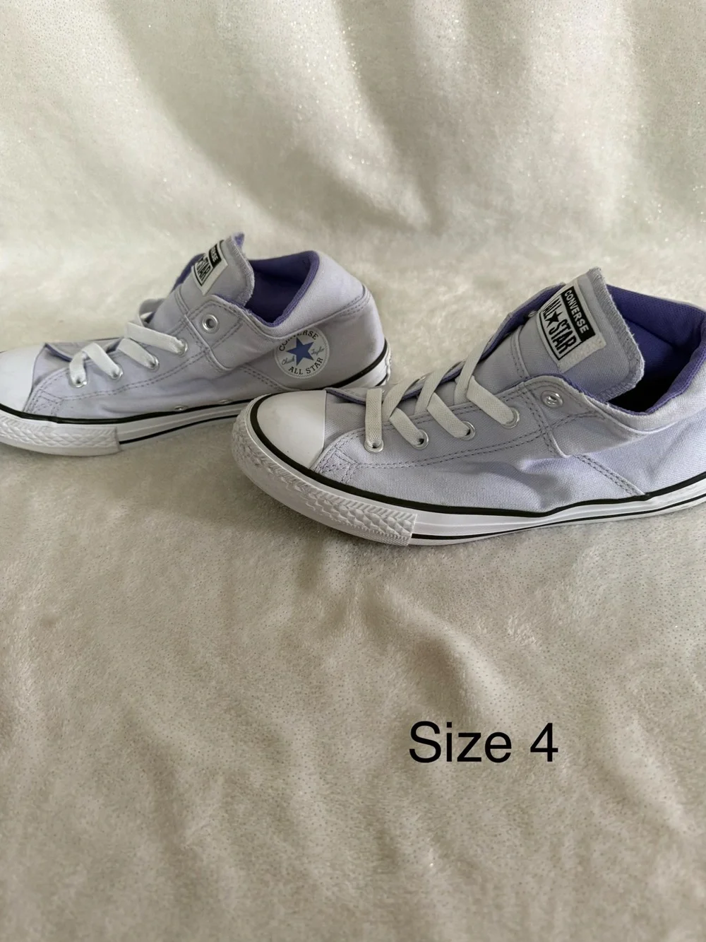 Converse Kids Lavender Low Top Sneakers